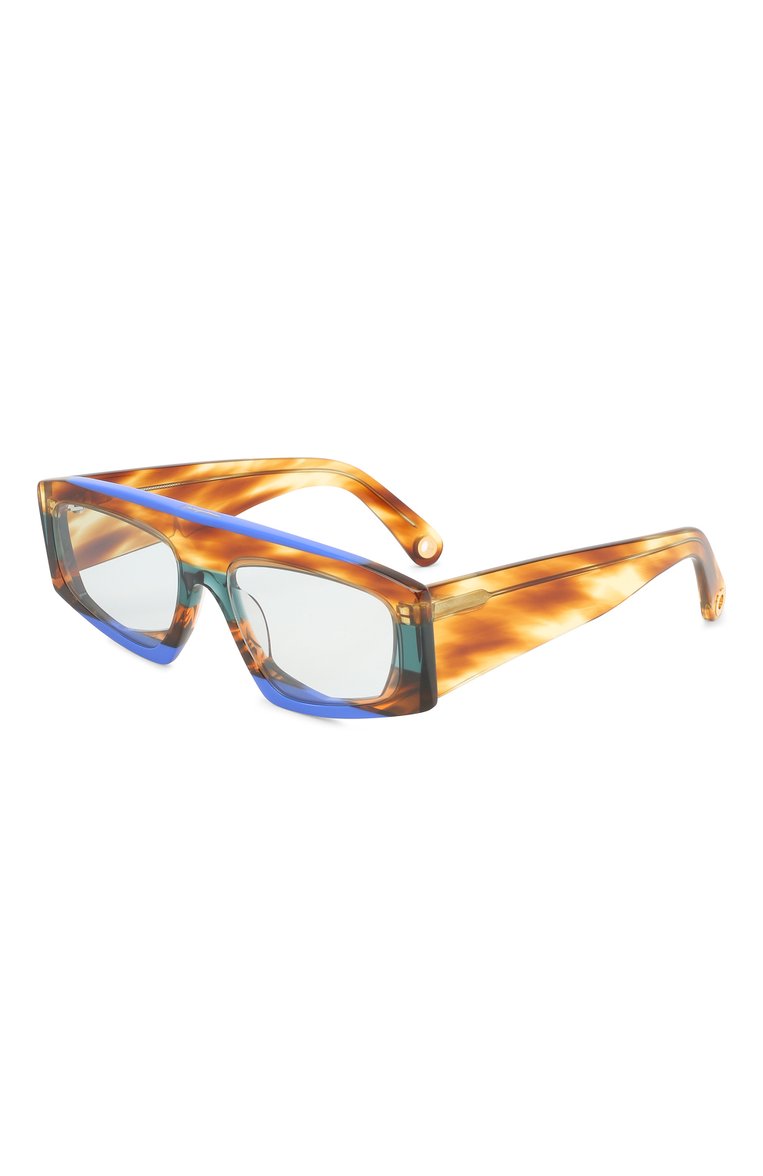 Женские солнцезащитные очки JACQUEMUS коричневого цвета, арт. LES LUNETTES YAUC0 MULTI BLUE | Фото 1 (Тип очков: С/з; Региональные ограничения белый список (Axapta Mercury): RU, Не проставлено; Нос: Не проставлено; Материал: Пластик; Очки форма: Прямоугольные, D-форма)