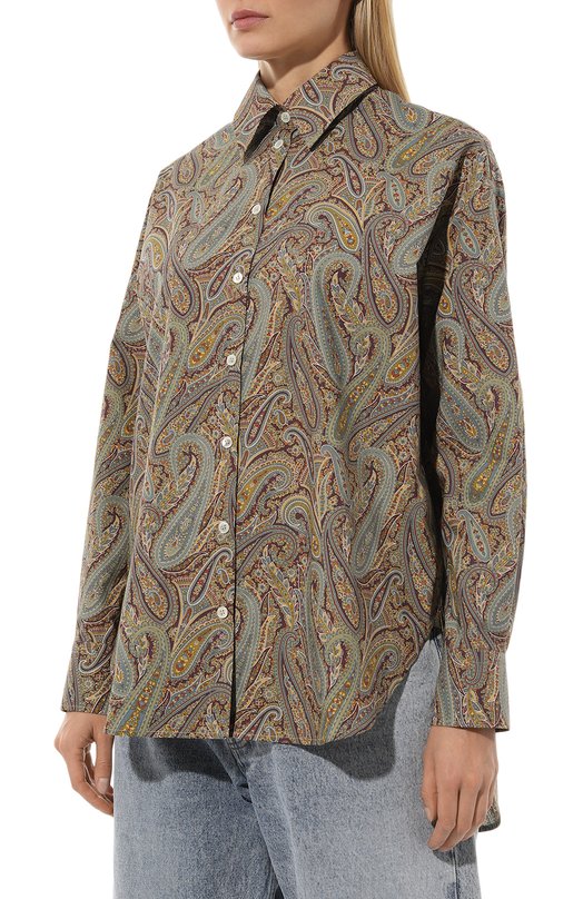 Хлопковая рубашка Noble&Brulee NB001/290623/21155 Разноцветный  NB001/290623/21155 Фото 3