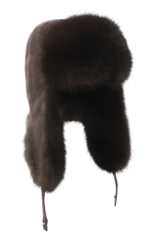 Утепленная шапка-ушанка Modern с отделкой из соболя Black Sable BS-MHMC-EB Коричневый BS-MHMC-EB