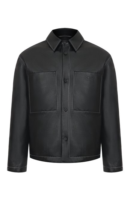 Мужская кожаная куртка-рубашка KNT, арт. UGK119MK0280H01