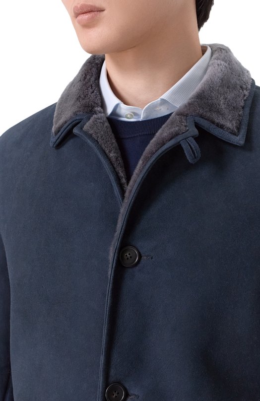 Дубленка из овчины MVST L0UIS/253-00/58 Синий  L0UIS/253-00/58 Фото 5