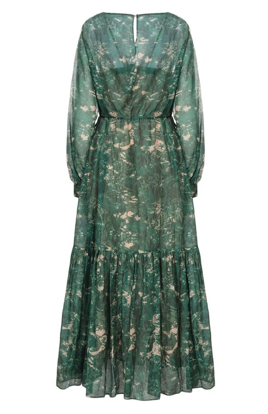Платье из хлопка и шелка Weekend Max Mara 2