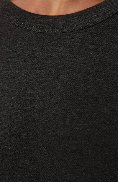 Хлопковая футболка DOLCE & GABBANA темно-серого цвета по цене 39050 руб., арт. G8HI7T/FU7EQ, фото 5 Хлопковая футболка DOLCE & GABBANA, арт. G8HI7T/FU7EQ, фото 5