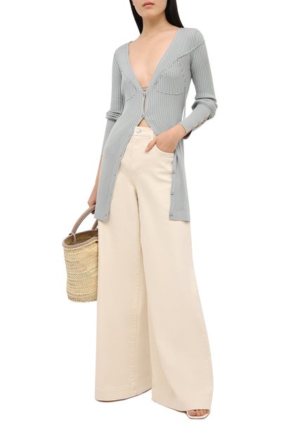 Шерстяной кардиган JACQUEMUS светло-серого цвета по цене 38700 руб., арт. 203KN19/200500, фото 2 Шерстяной кардиган JACQUEMUS, арт. 203KN19/200500, фото 2