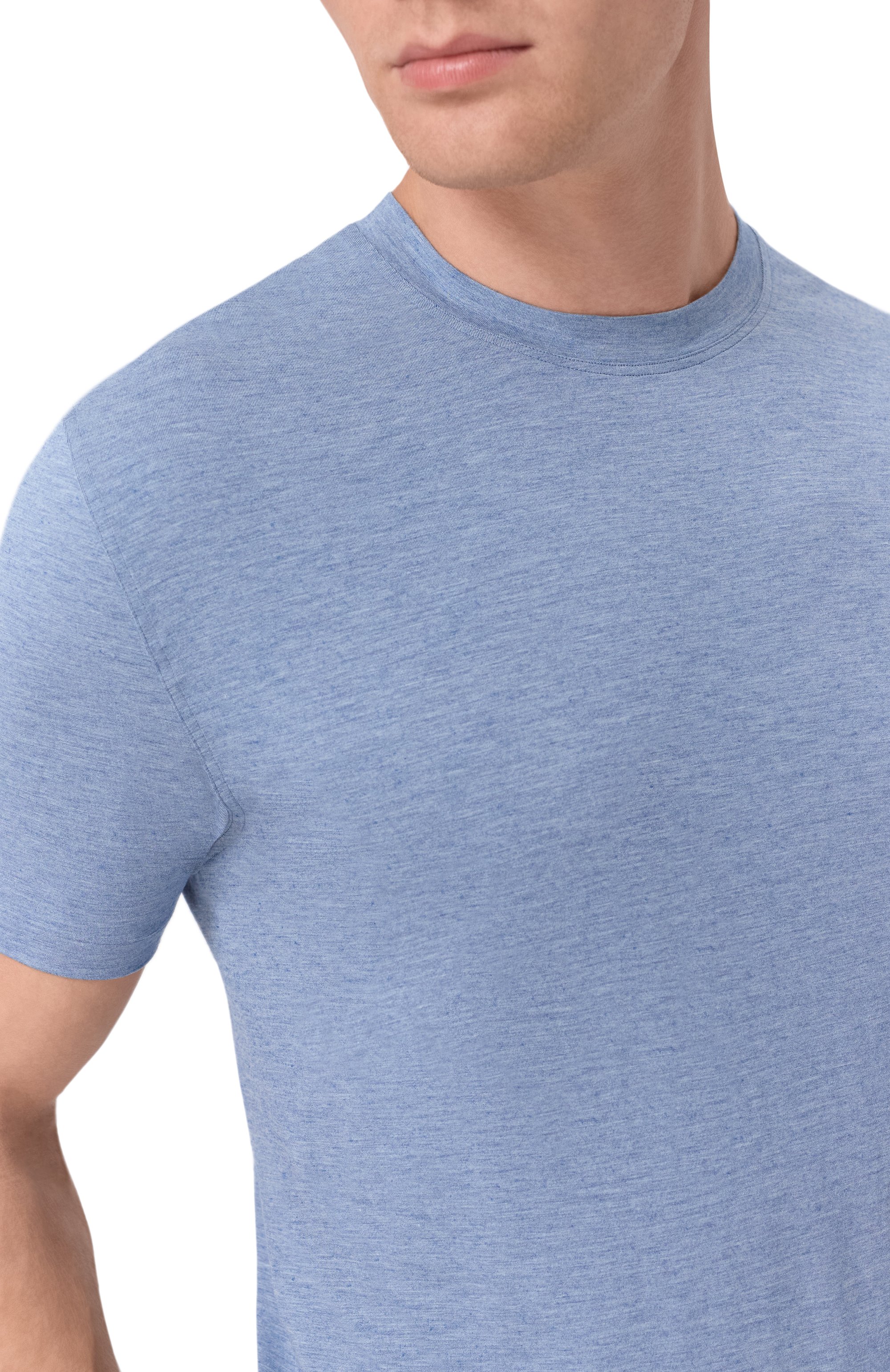 Футболка ZIMMERLI голубого цвета по цене 17000 руб., арт. 718-8251, фото 5 Футболка ZIMMERLI, арт. 718-8251, фото 5