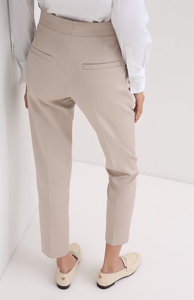 Хлопковые брюки BRUNELLO CUCINELLI кремового цвета по цене 95900 руб., арт. MP126P7227, фото 4 Хлопковые брюки BRUNELLO CUCINELLI, арт. MP126P7227, фото 4