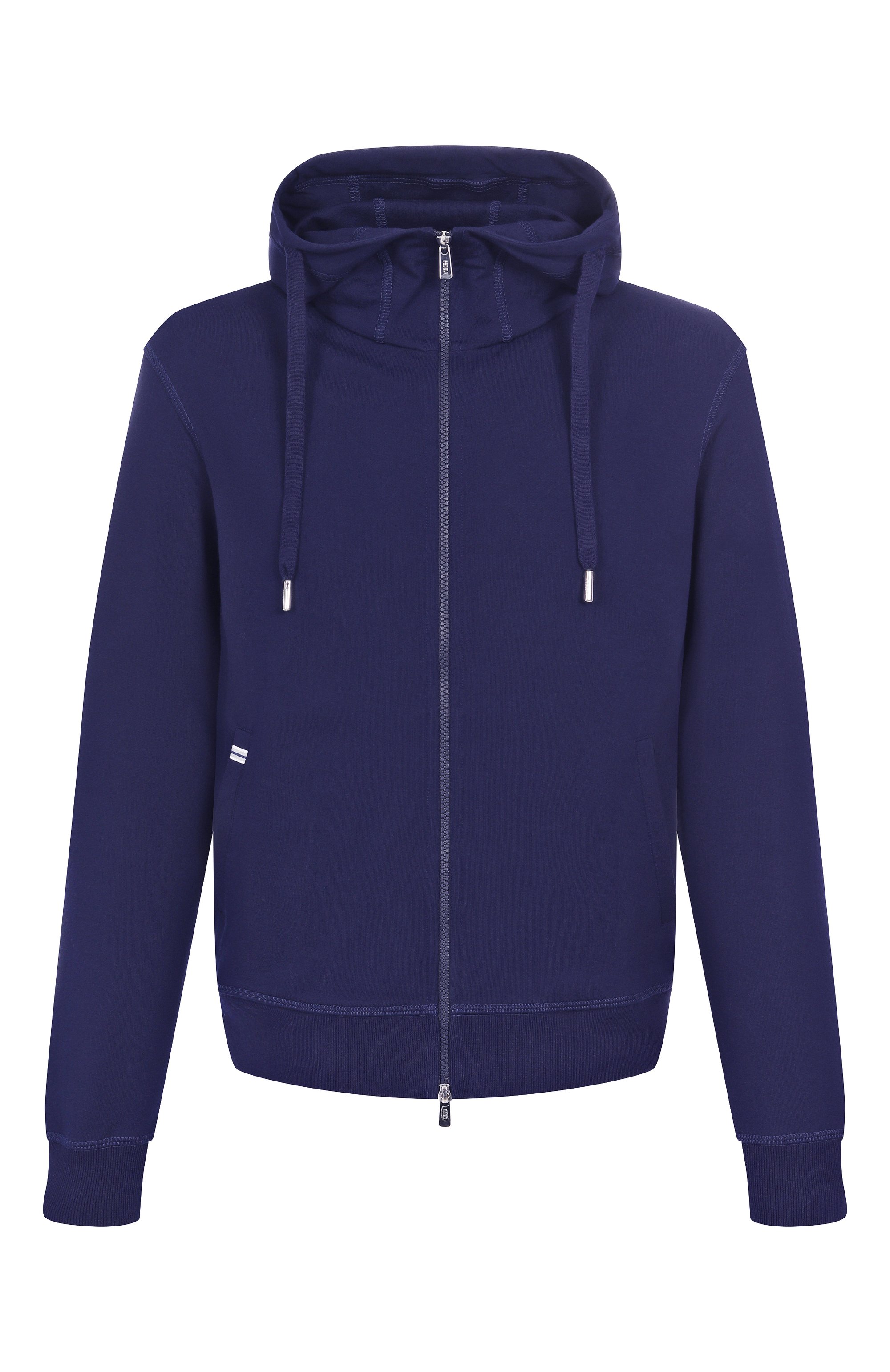 Хлопковая толстовка FEDELI темно-синего цвета по цене 73900 руб., арт. 8UE00642, фото 1 Хлопковая толстовка FEDELI, арт. 8UE00642, фото 1