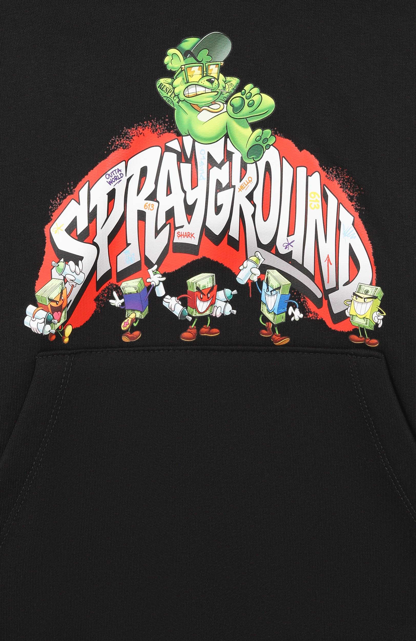 Хлопковое худи SPRAYGROUND, арт. SPY1531G/SPRAYGR0UND CHARACTERS REGULAR H00DIE, фото 3