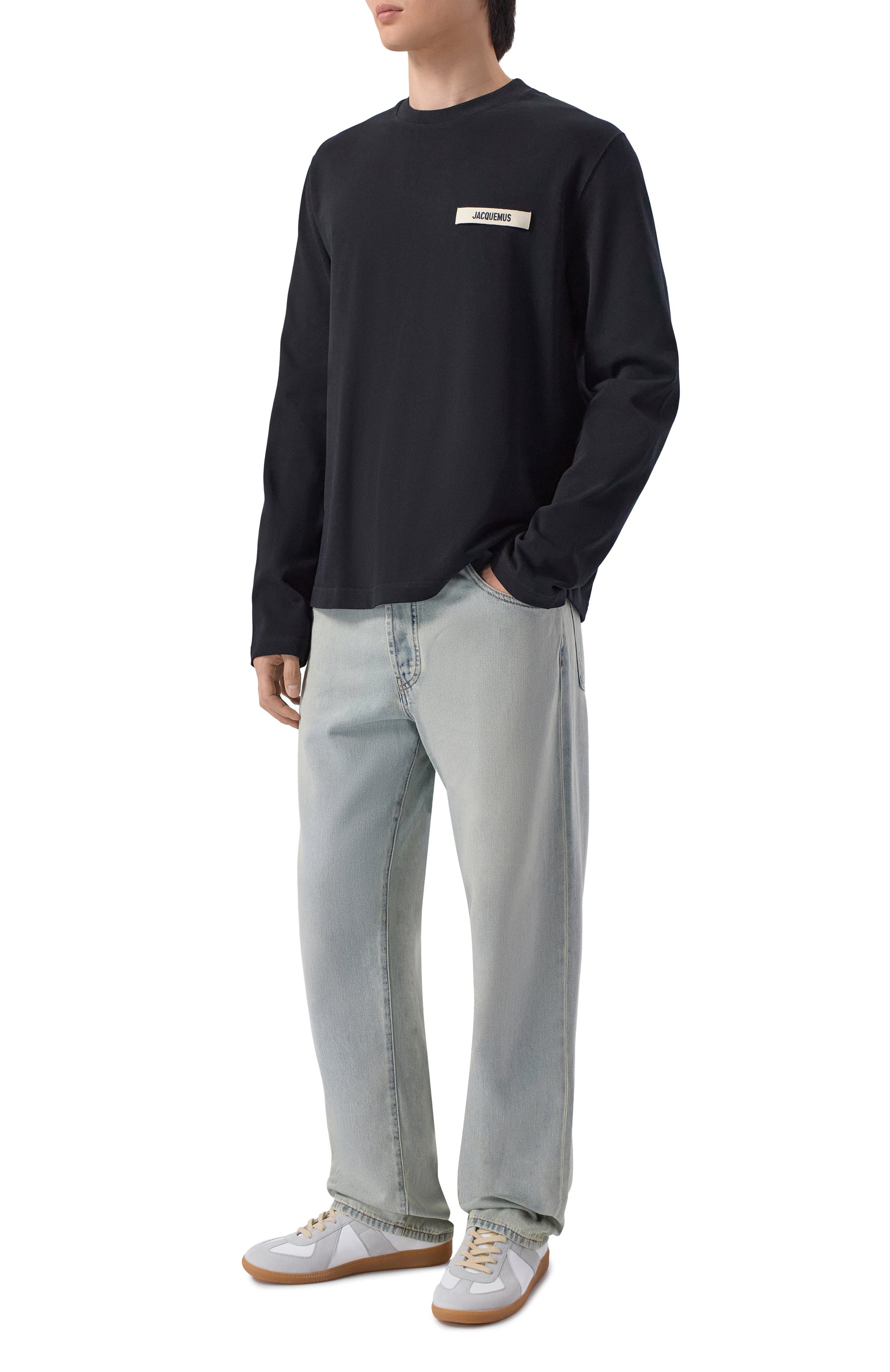 Хлопковый лонгслив JACQUEMUS черного цвета по цене 27800 руб., арт. 25HTSM00570/AJ00226, фото 2 Хлопковый лонгслив JACQUEMUS, арт. 25HTSM00570/AJ00226, фото 2