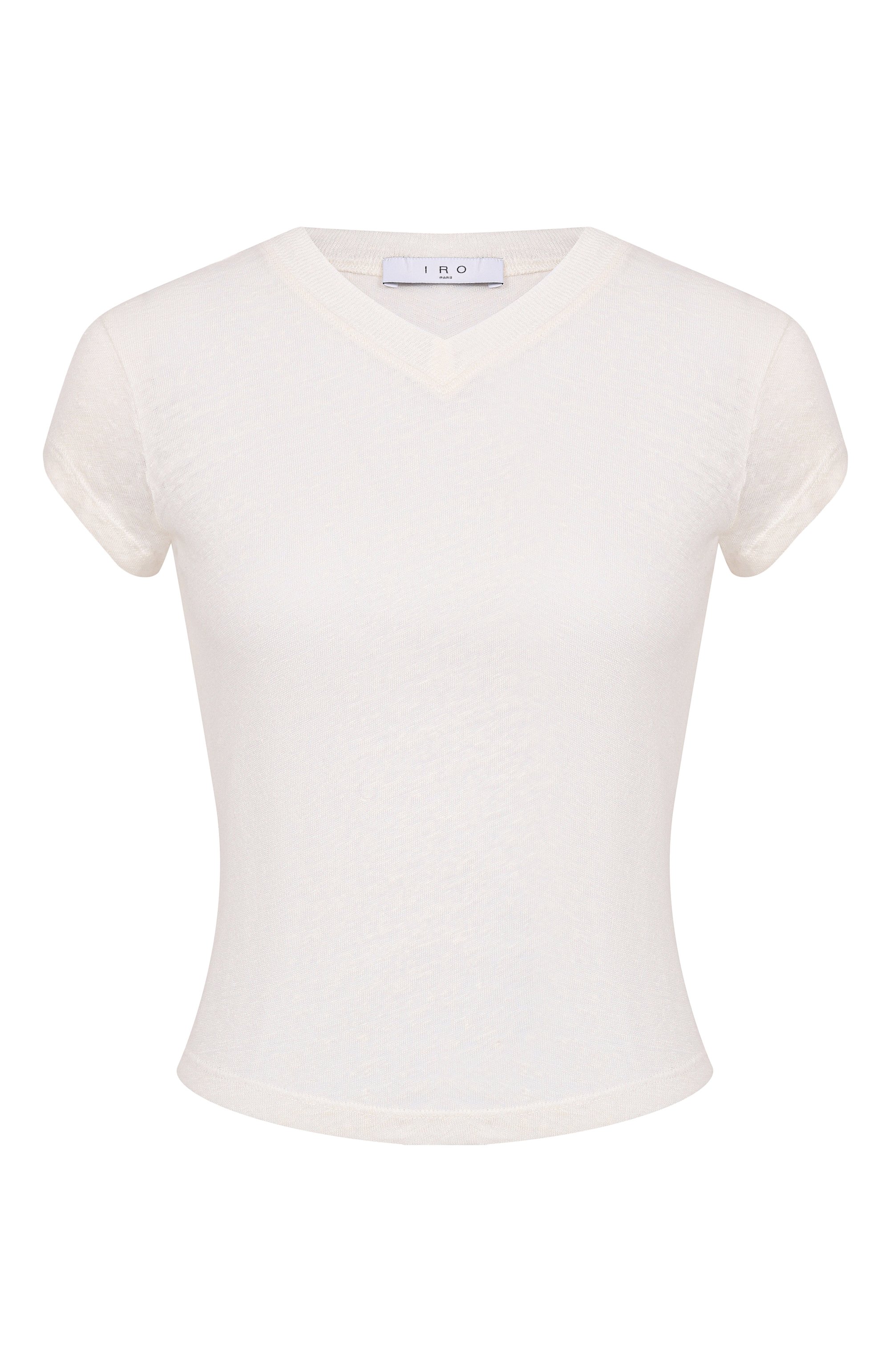 Льняной топ IRO белого цвета по цене 18950 руб., арт. WM19SYBEL, фото 1 Льняной топ IRO, арт. WM19SYBEL, фото 1