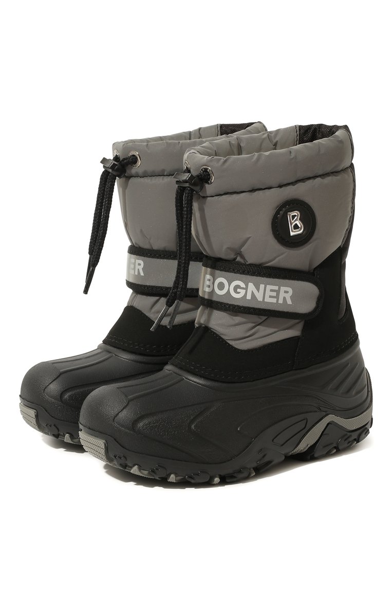 Детские утепленные сапоги BOGNER серого цвета, арт. 42247712/B0RMI0 JR.4 | Фото 1 (Материал утеплителя: Натуральный мех, Шерсть; Материал внешний: Текстиль; Нос: Не проставлено; Региональные ограничения белый список (Axapta Mercury): Не проставлено; Мальчики Кросс-КТ: Обувь-зимняя; Автоматизация состава: Проставлено)