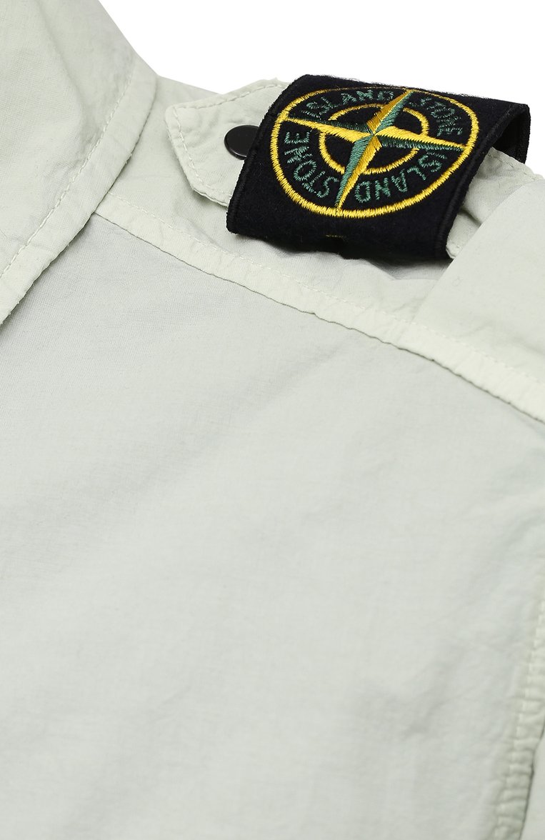 Мужская рубашка STONE ISLAND светло-зеленого цвета, арт. 741510802 | Фото 5 (Стили: Милитари; Длина (для топов): Стандартные; Материал внешний: Синтетический материал; Принт: Однотонные; Манжеты: На кнопках; Воротник: Кент; Рукава: Длинные; Случай: Повседневный; Драгоценные камни: Проставлено; Материал сплава: Проставлено)