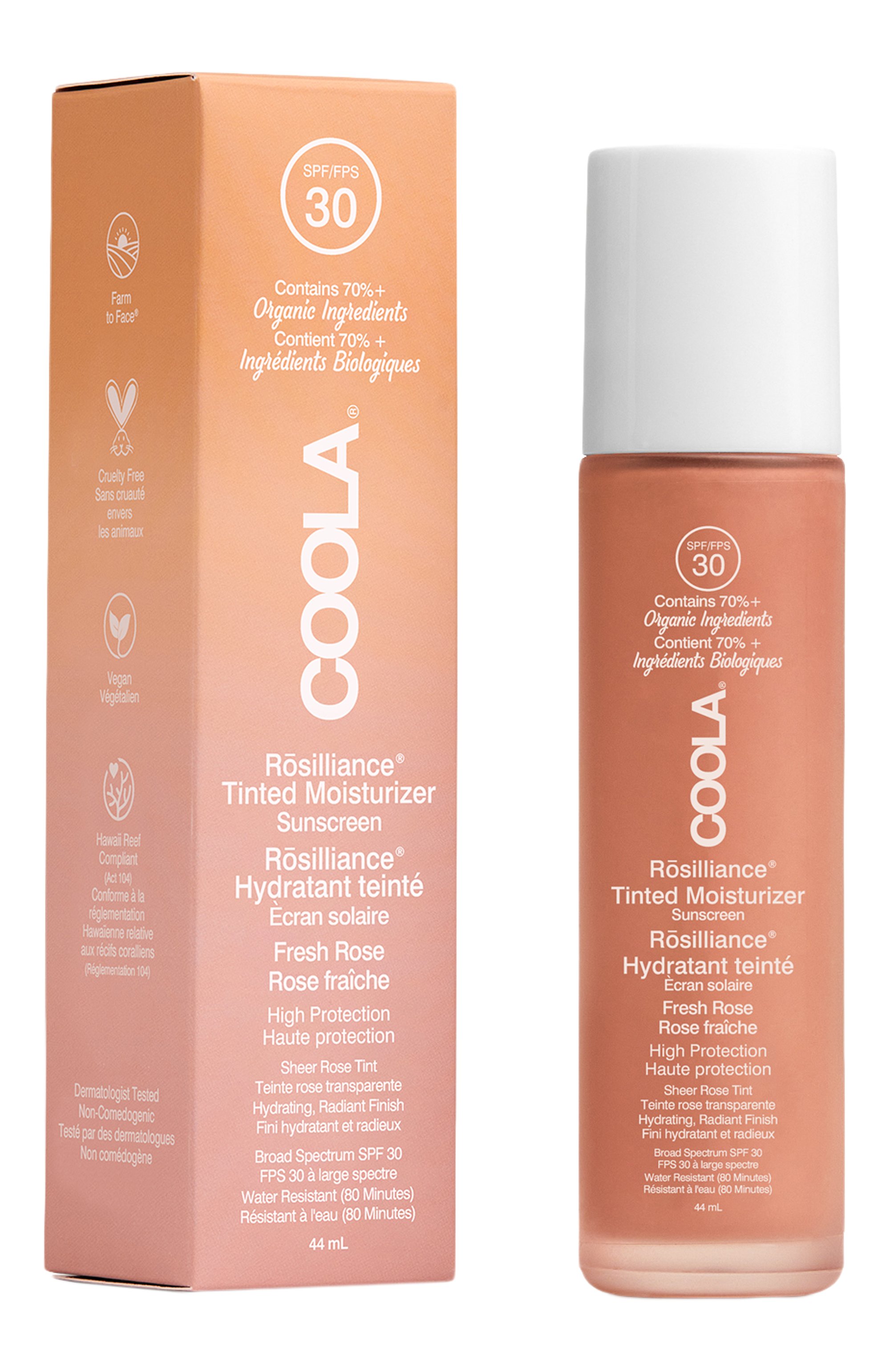 Солнцезащитный bb-крем для лица spf30, оттенок fresh rose (44ml) COOLA, арт. CL10214, фото 1