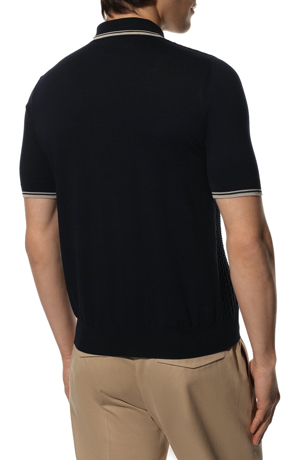 Поло из хлопка и шелка ZILLI, арт. MBX-PZ002-DIAM1/MC01, фото 4