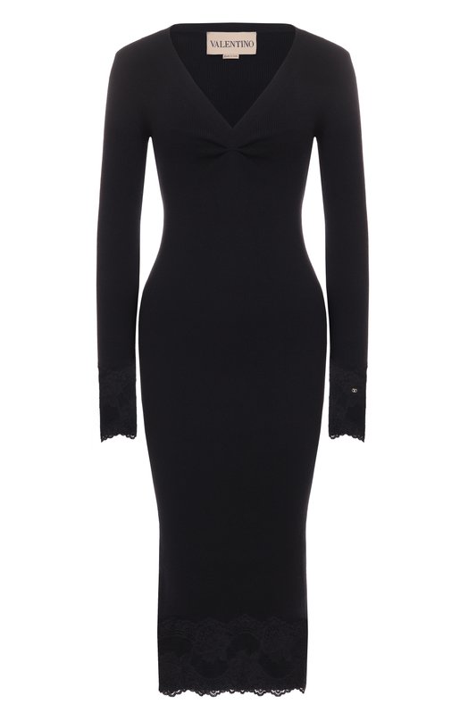 Кашемировое платье Valentino 7B0KD14L/9SH Чёрный 7B0KD14L/9SH