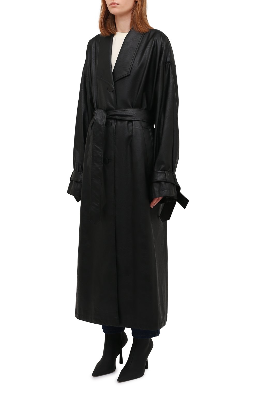 Тренч LESYANEBO черного цвета по цене 68000 руб., арт. FW21/H-621/VL/FT, фото 3 Тренч LESYANEBO, арт. FW21/H-621/VL/FT, фото 3