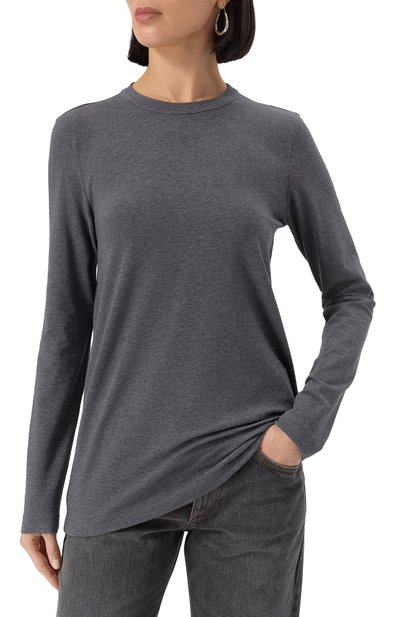 Хлопковый лонгслив BRUNELLO CUCINELLI, арт. MPT18B0107, фото 3