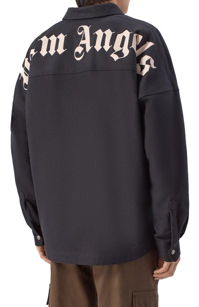 Хлопковая рубашка PALM ANGELS, арт. PMES044S26FAB001, фото 4