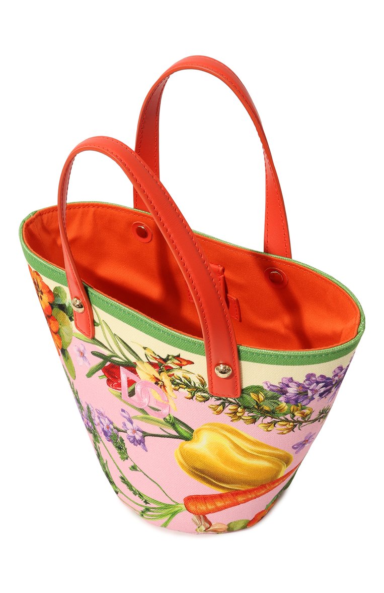 Детская сумка DOLCE & GABBANA розового цвета, арт. EB0054/A4194 | Фото 3 (Материал: Текстиль, Натуральная кожа; Нос: Не проставлено; Материал сплава: Проставлено)