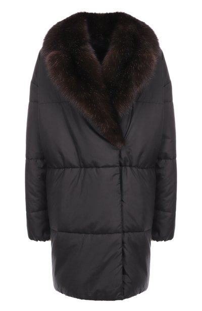 Женский пуховик с отделкой из соболя MVST, арт. M25.1PW.0009