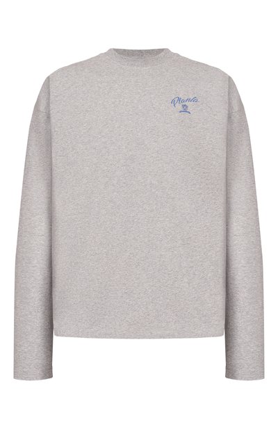 Хлопковый лонгслив PLANTA ROSA, арт. PR/L01.1/EMBLEM-BLUE/220