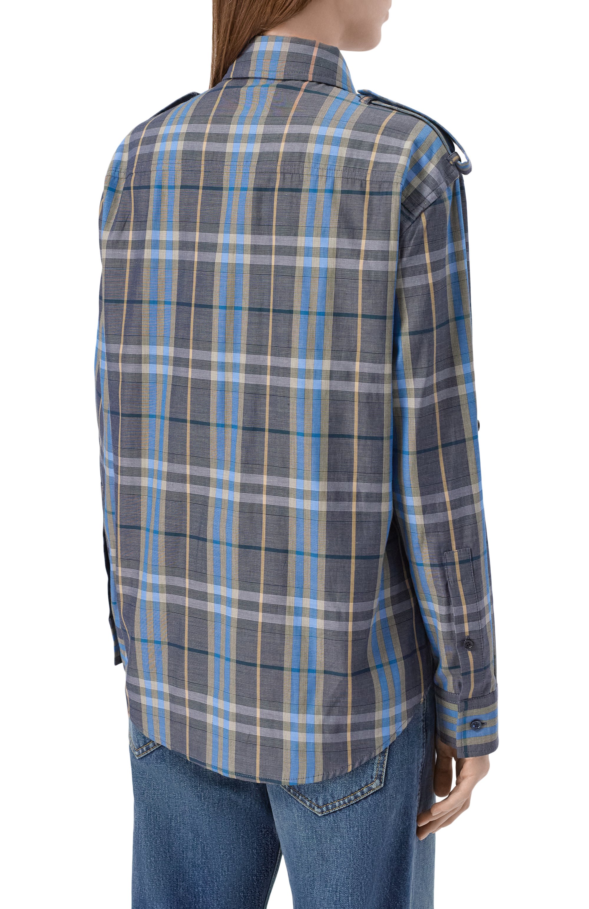 Хлопковая рубашка BURBERRY, арт. 8113002, фото 4