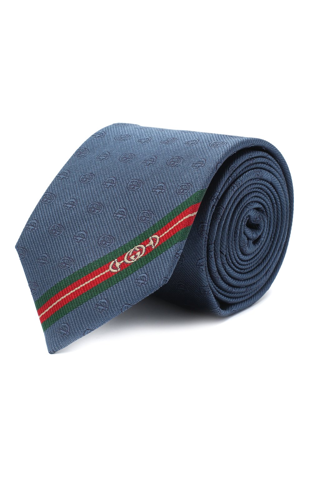 Шелковый галстук GUCCI синего цвета по цене 28800 руб., арт. 624057/4E002, фото 1 Шелковый галстук GUCCI, арт. 624057/4E002, фото 1