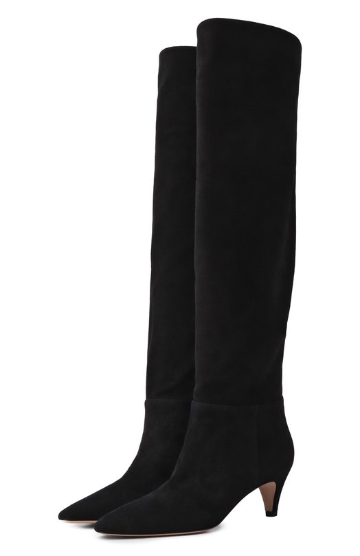 Замшевые ботфорты Elise 55 Gianvito Rossi G80138.55RIC.C45NER0 Чёрный G80138.55RIC.C45NER0