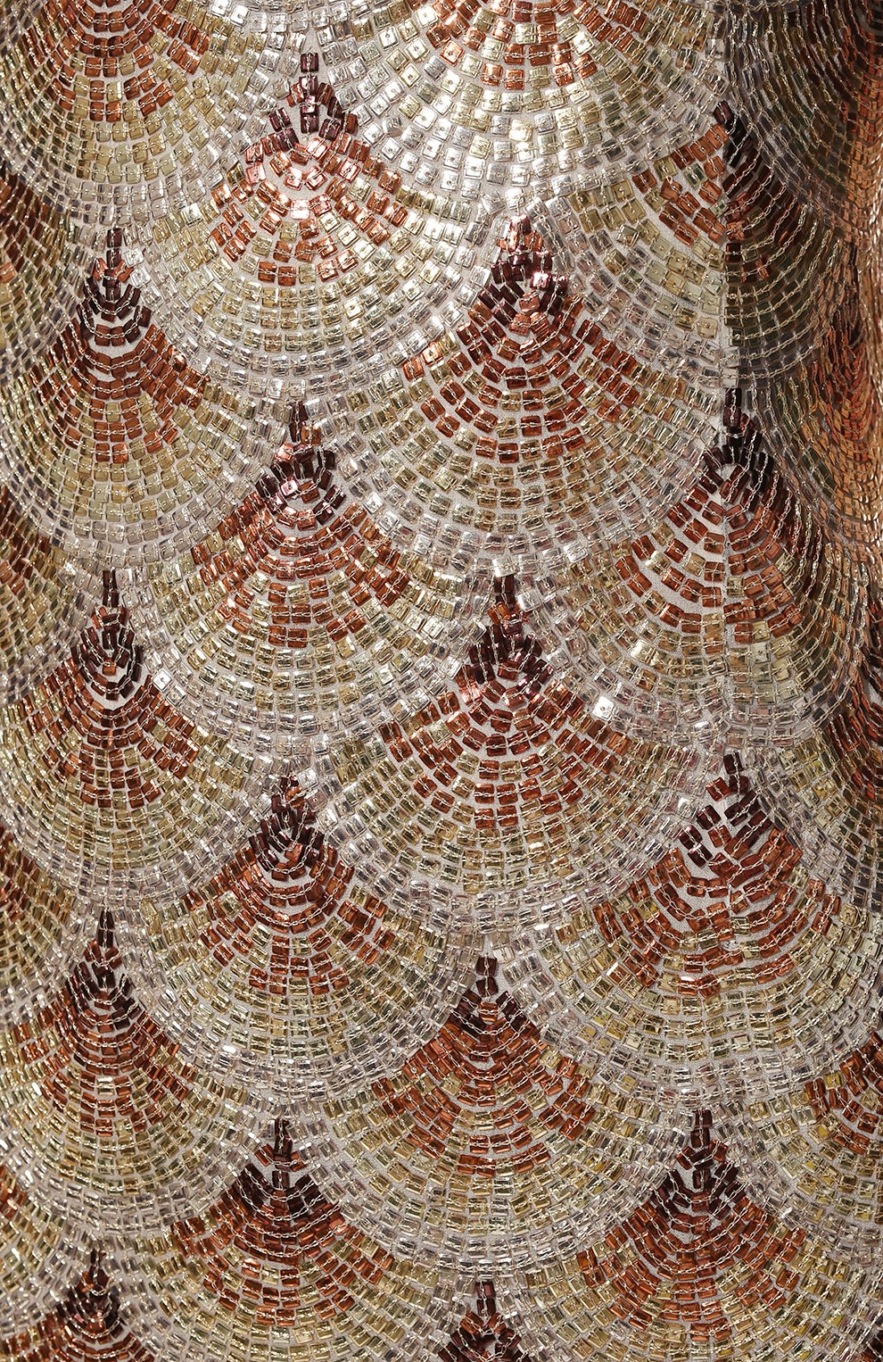 Шелковое платье с отделкой пайетками OSCAR DE LA RENTA золотого цвета по цене 1205000 руб., арт. 19PE037SCH, фото 5 Шелковое платье с отделкой пайетками OSCAR DE LA RENTA, арт. 19PE037SCH, фото 5