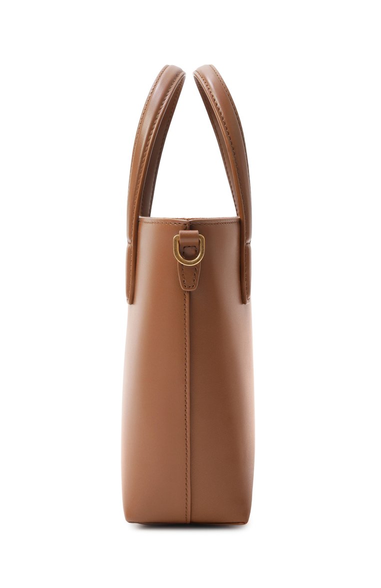 Женская сумка toy mini SAINT LAURENT коричневого цвета, арт. 773995/AADDI | Фото 4 (Ремень/цепочка: На ремешке; Размер: mini; Материал: Натуральная кожа; Автоматизация состава: Проставлено; Автоматизация ТО: Проставлено)