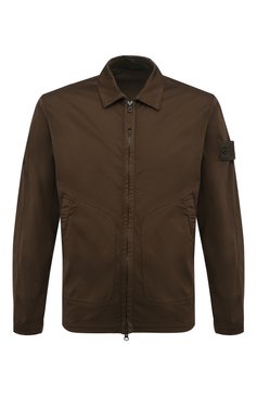 Мужская куртка STONE ISLAND коричневого цвета, арт. 7615112F2 | Фото 1 (Кросс-КТ: Куртка, Ветровка; Рукава: Длинные; Материал сплава: Проставлено; Материал внешний: Хлопок, Лиоцелл, Растительное волокно; Драгоценные камни: Проставлено; Длина (верхняя одежда): Короткие; Стили: Кэжуэл)