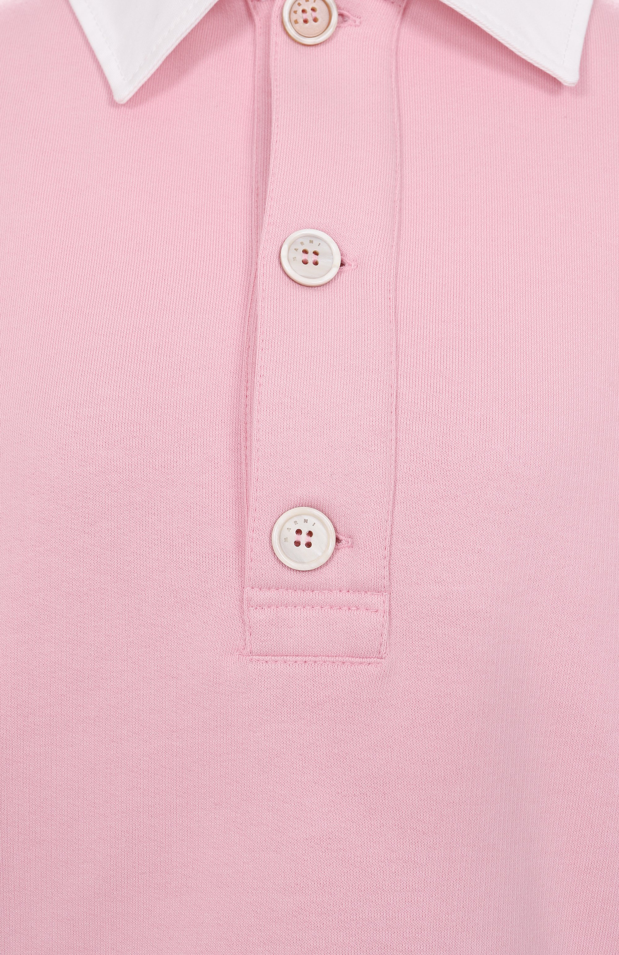 Хлопковое поло MARNI розового цвета по цене 92400 руб., арт. FUMU0145S0/UTC275, фото 6 Хлопковое поло MARNI, арт. FUMU0145S0/UTC275, фото 6