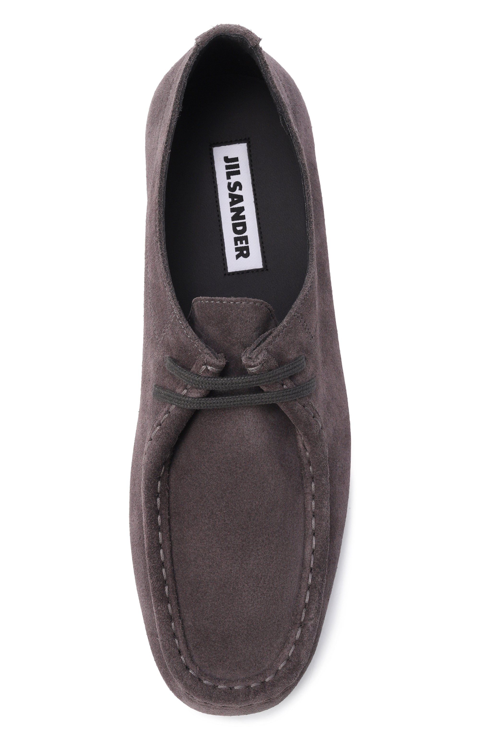 Замшевые дерби hood JIL SANDER темно-серого цвета по цене 117500 руб., арт. J16ZJ0031/P7692, фото 6 Замшевые дерби hood JIL SANDER, арт. J16ZJ0031/P7692, фото 6