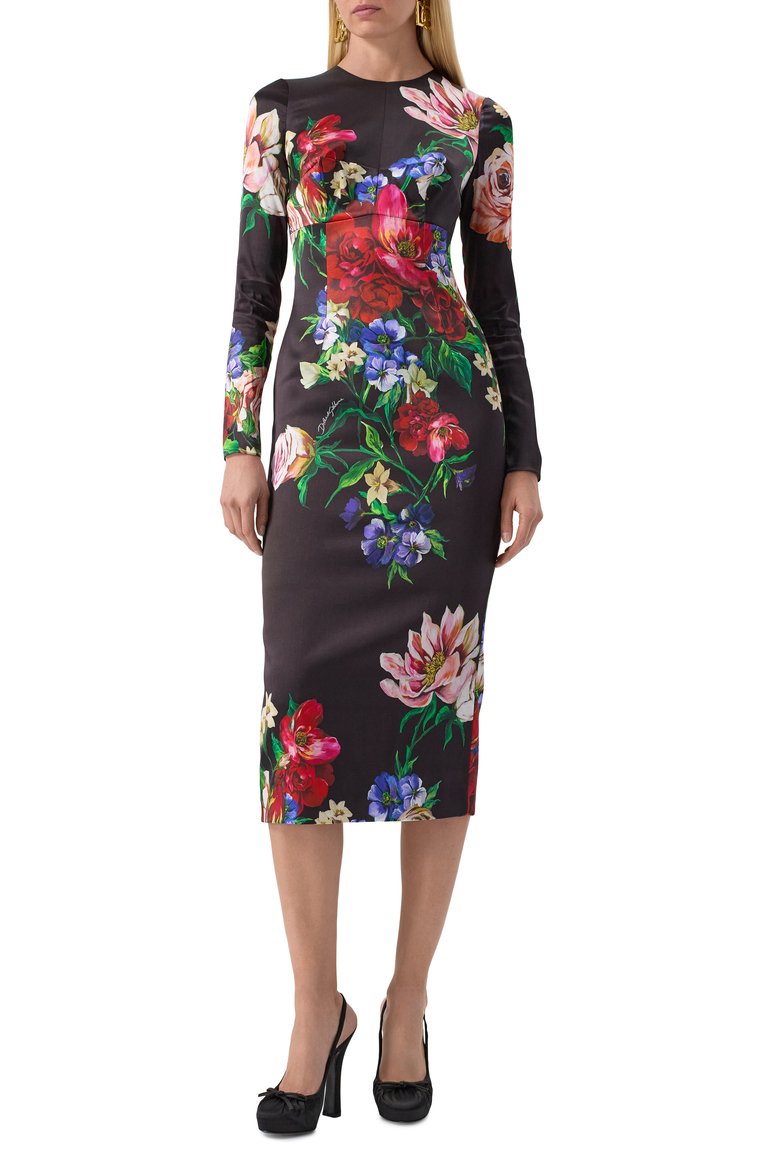 Атласное платье DOLCE & GABBANA, арт. F6TRQT/FSIB5, фото 1