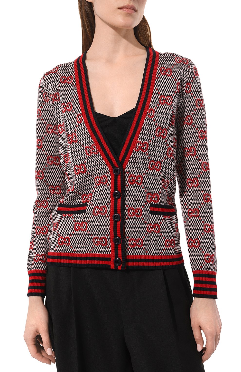 Шерстяной кардиган GUCCI, арт. 644779 XKBOR, фото 3