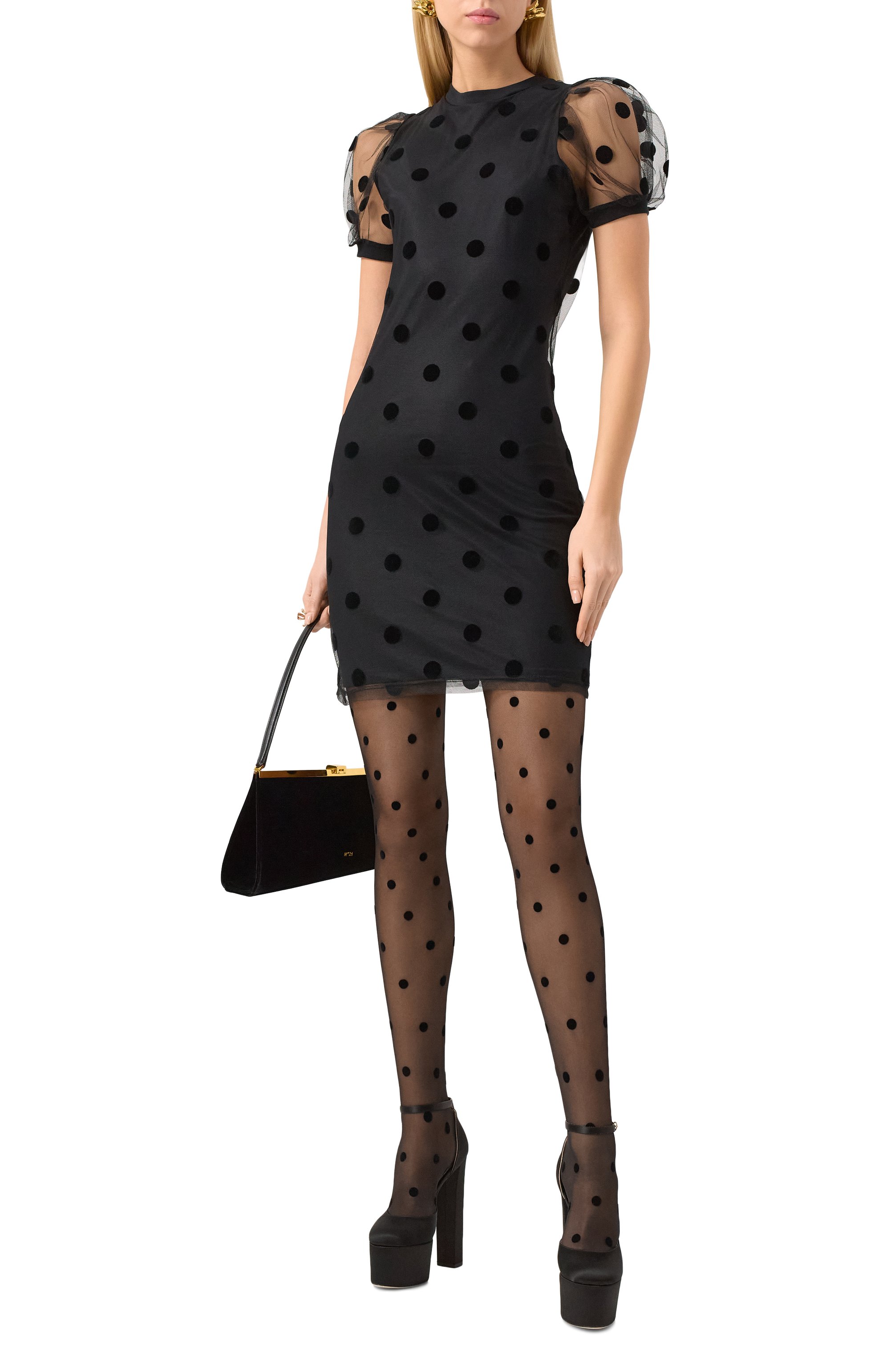 Хлопковое платье NINA RICCI черного цвета по цене 69200 руб., арт. 24AJR0011/C01074, фото 2 Хлопковое платье NINA RICCI, арт. 24AJR0011/C01074, фото 2