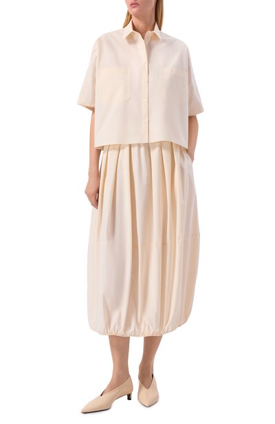 Хлопковая рубашка ANTONELLI FIRENZE кремового цвета по цене 51900 руб., арт. J2301Q/135B, фото 2 Хлопковая рубашка ANTONELLI FIRENZE, арт. J2301Q/135B, фото 2