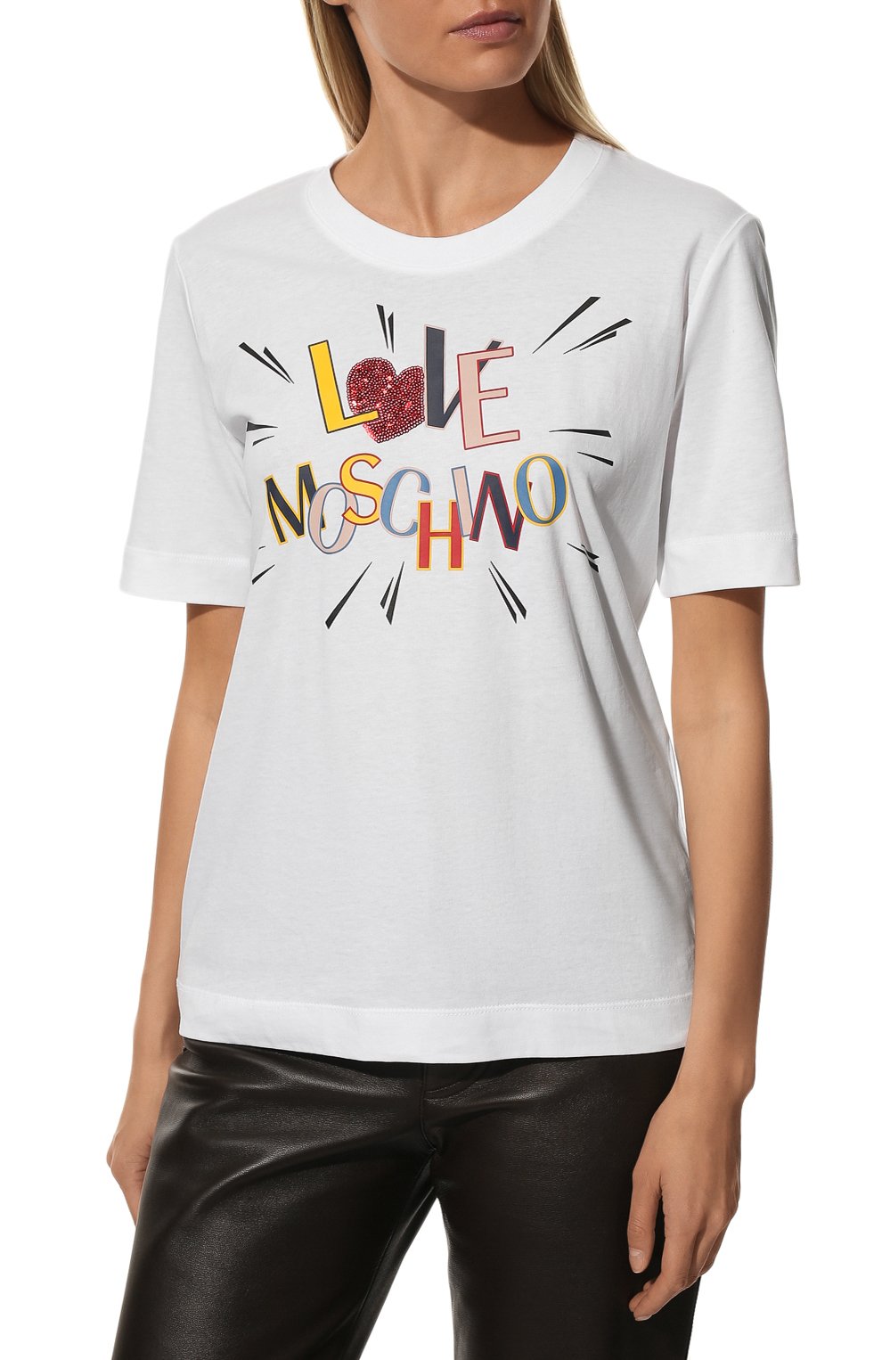 Хлопковая футболка MOSCHINO, арт. W 4 F15 3E M 3876/0UTLET AW22-23, фото 3