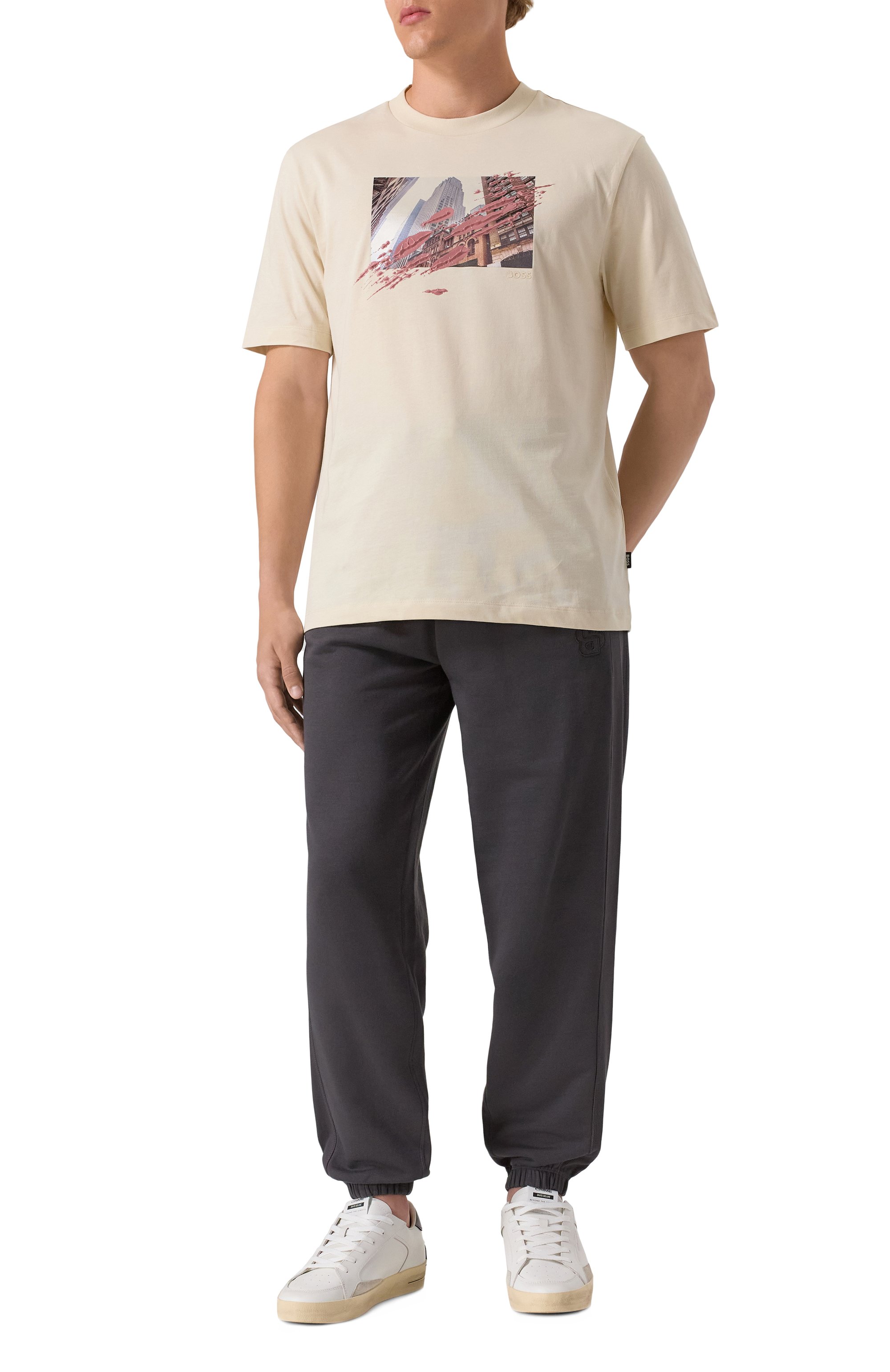 Хлопковая футболка BOSS, арт. 50543447, фото 2