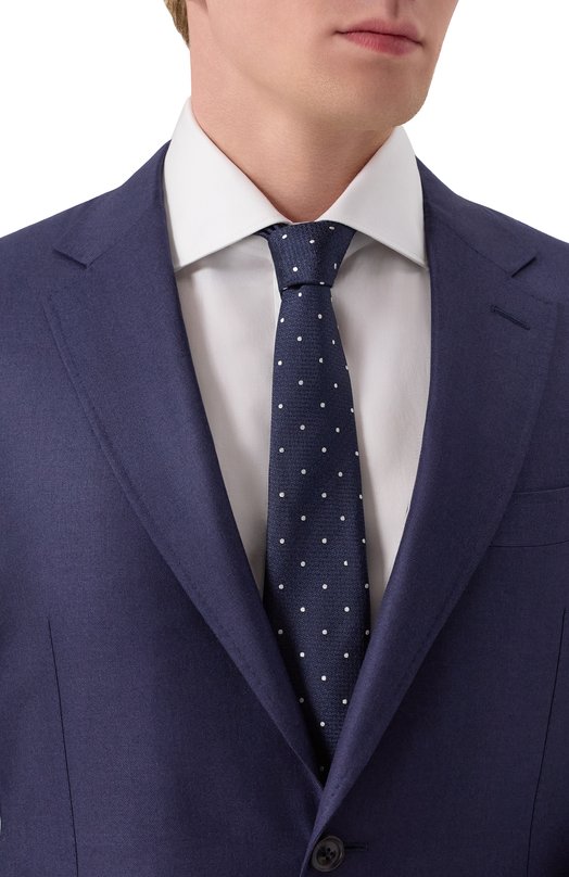 Шелковый галстук Giorgio Armani GM000800/TE13659 Синий  GM000800/TE13659 Фото 2