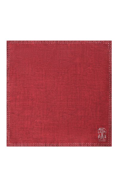 Шелковый платок BRUNELLO CUCINELLI красного цвета по цене 29950 руб., арт. MR8670091, фото 3 Шелковый платок BRUNELLO CUCINELLI, арт. MR8670091, фото 3