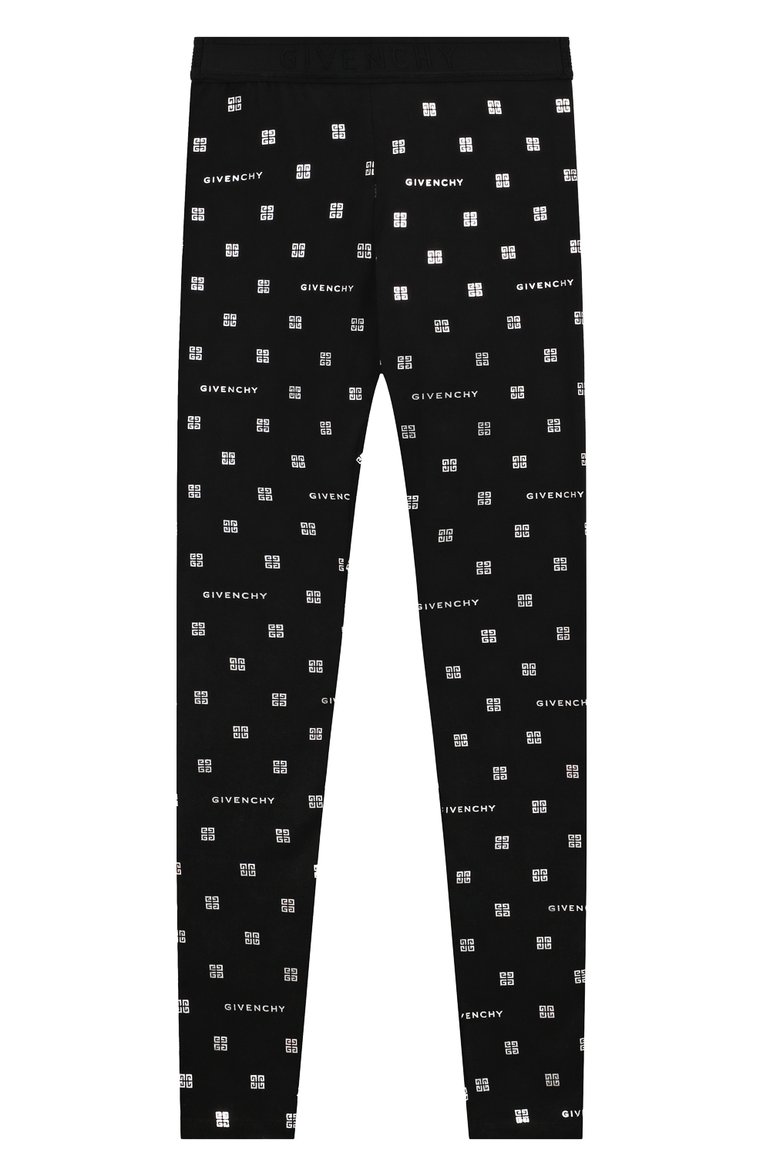 Детские хлопковые легинсы GIVENCHY черного цвета, арт. H14211/12+/14 | Фото 1 (Материал внешний: Хлопок; Нос: Не проставлено; Девочки Кросс-КТ: Леггинсы-одежда; Ростовка одежда: 13 - 15 лет | 158 см)