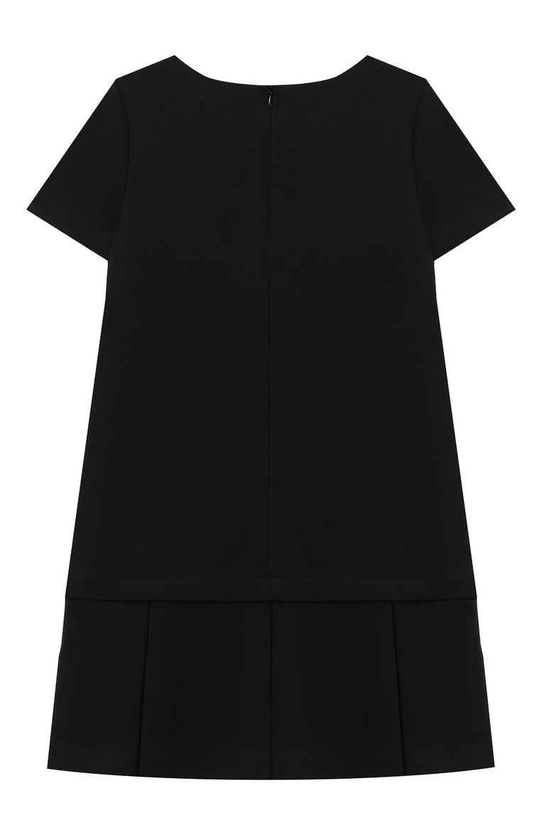 Детское платье MOSCHINO черного цвета, арт. HDV09H/LJA02/4A-8A | Фото 2 (Рукава: Короткие; Случай: Повседневный; Материал внешний: Вискоза; Девочки Кросс-КТ: Платье-одежда; Ростовка одежда: 4 года | 104 см, 5 лет | 110 см, 6 лет | 116 см, 8 лет | 128 см)