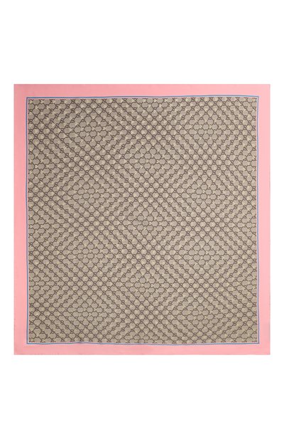 Шелковый платок GUCCI розового цвета по цене 59040 руб., арт. 499130/3G001, фото 3 Шелковый платок GUCCI, арт. 499130/3G001, фото 3