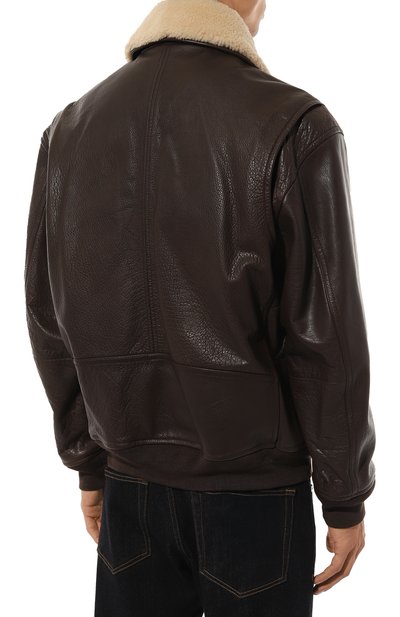 Кожаный бомбер BOSS ORANGE, арт. 50522930, фото 4