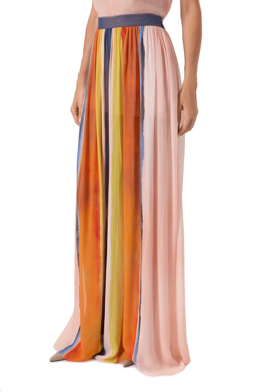 Брюки из вискозы и шелка Elie Saab P0127/VI005 Разноцветный  P0127/VI005 Фото 3