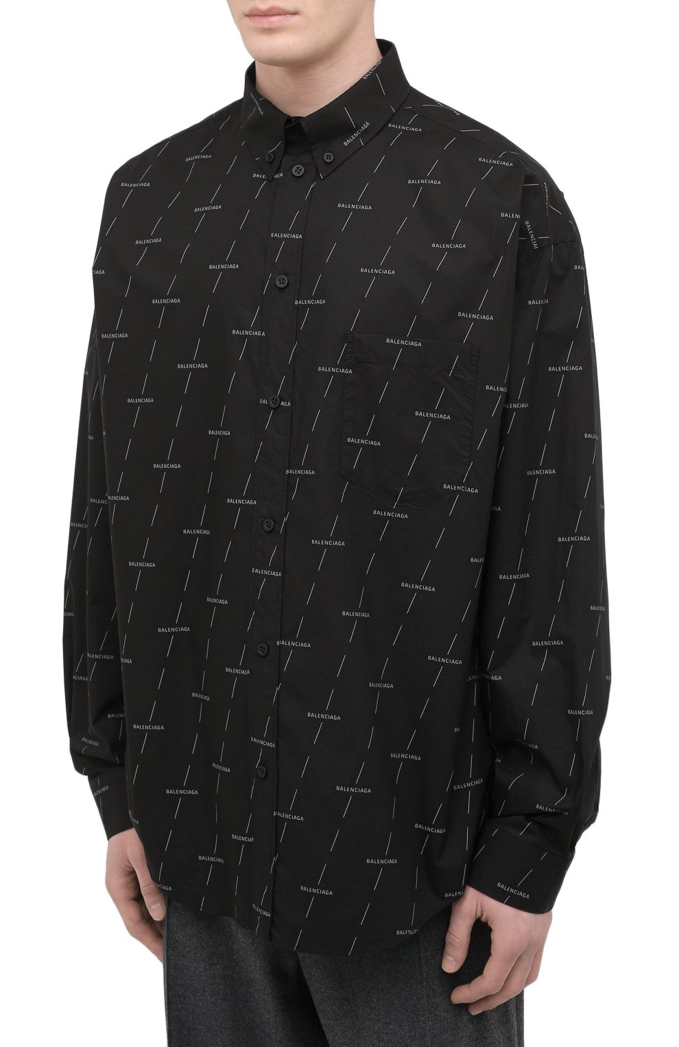 Хлопковая рубашка BALENCIAGA, арт. 642265/TJLF3, фото 3