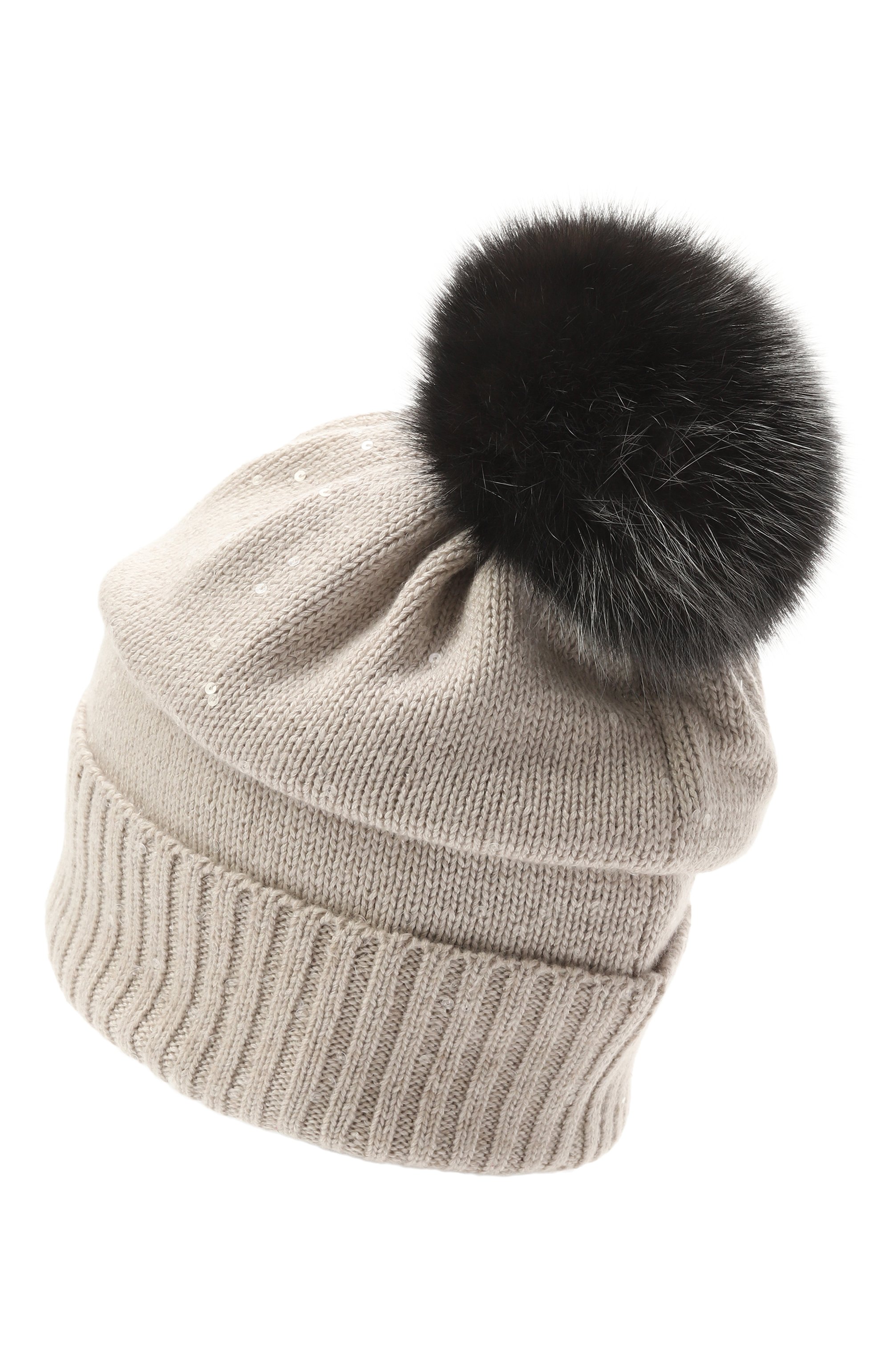 Шапка из кашемира и шелка с отделкой из соболя BLACK SABLE, арт. BS-47CC15, фото 2