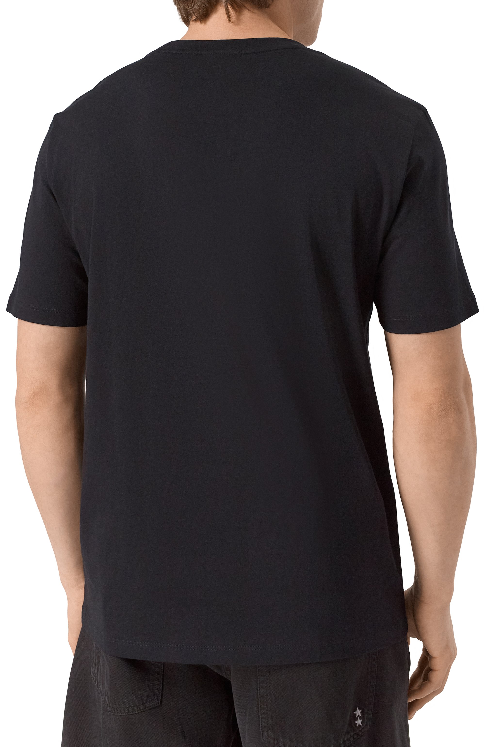 Хлопковая футболка HUGO черного цвета по цене 8995 руб., арт. 50538257, фото 4 Хлопковая футболка HUGO, арт. 50538257, фото 4