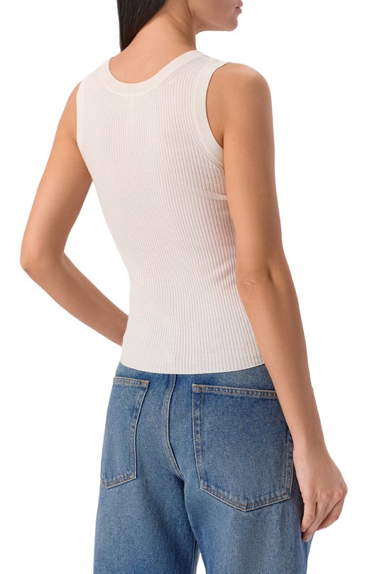 Шерстяной топ Petar Petrov F24K27 Кремовый  F24K27 Фото 4